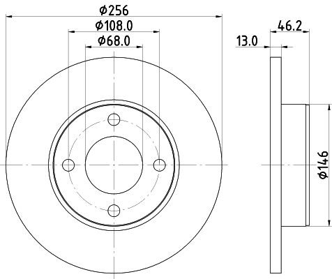 HELLA PAGID Bremžu diski 8DD 355 100-581